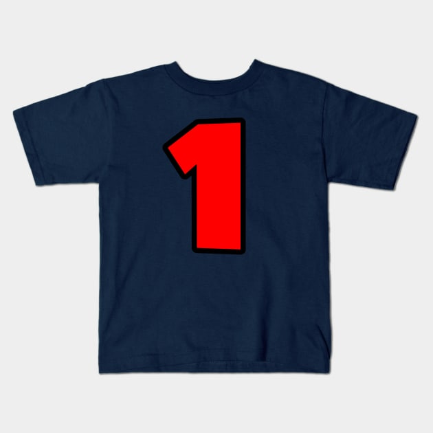 Max Verstappen Number 1 2022 F1 World Champion Kids T-Shirt by Rebel Merch